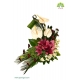 سبد گل طبیعی رومیزی لیلیوم و آنتوریوم کد DF03102