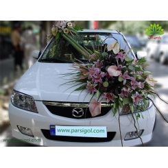 ماشین عروس خاص با گل میخک کد CR115