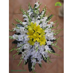 سبد گل ترحیم و فاتحه لیلیوم زرد کد DF01506