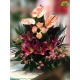 سبد گل طبیعی لیلیوم ارغوانی کد DF07502